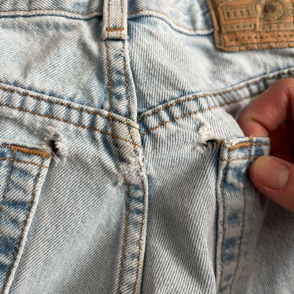 Vtg Gap Denim Classic Fit Jeans Women Size 12 Reg Blue Light Wash High Rise Mom - Picture 6 of 14